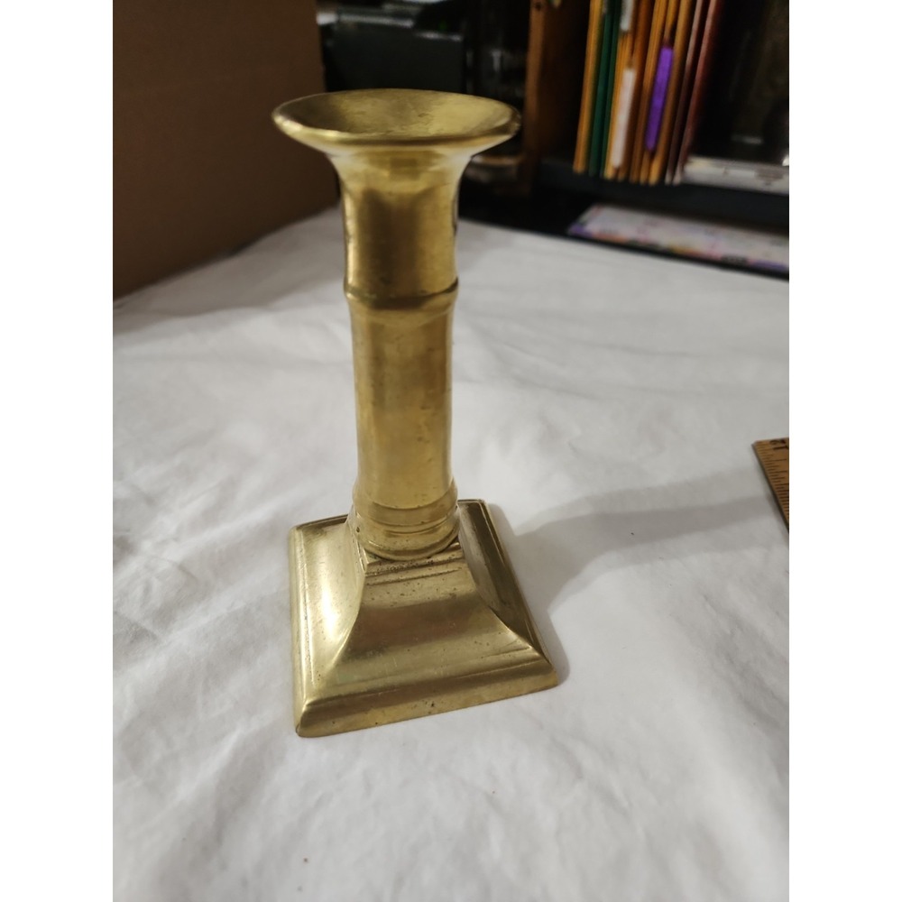 Vintage Brass Taper Candle Holder 5" Tall Wilton Columbia Pa USA